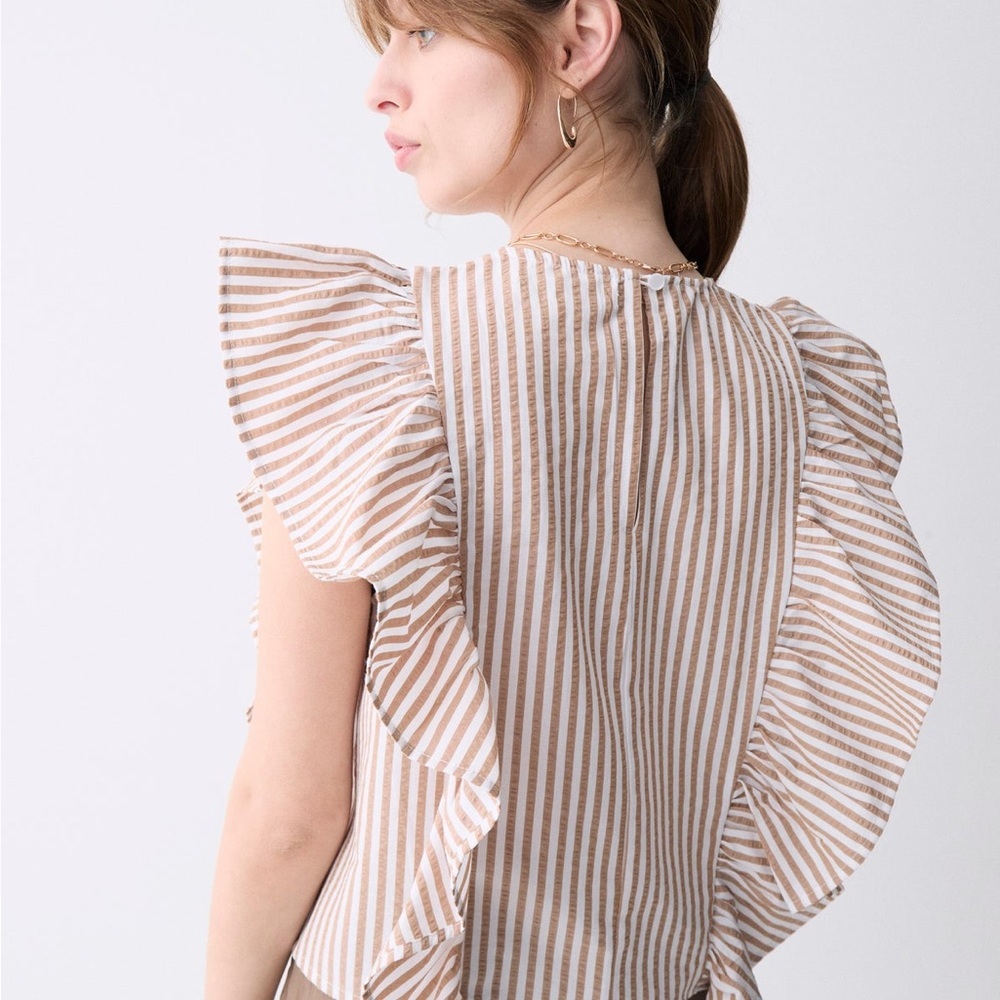 Deluc Brown Striped Women's “Caesar” Top- NWT - Picture 5 of 6